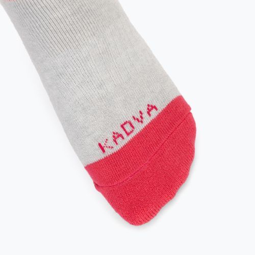 Skarpety narciarskie dziecięce KADVA Woolan Jrg szary/różowy