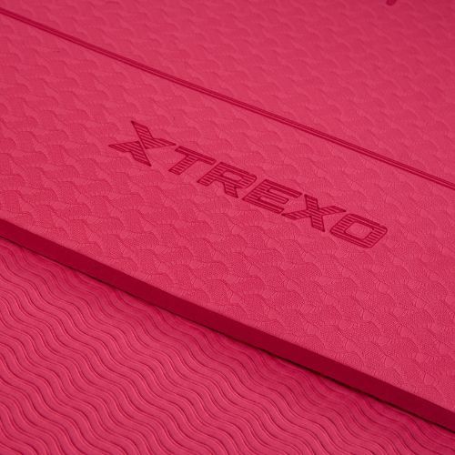 Mata do ćwiczeń i jogi XTREXO antypoślizgowa 10 mm różowy