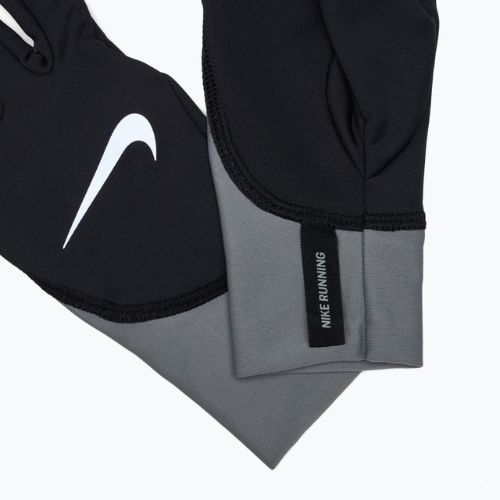 Rękawiczki do biegania damskie Nike Pacer Midweight RG black/smoke grey/silver