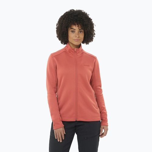Bluza trekkingowa damska Salomon Essential Midwarm Fz tandoori spice