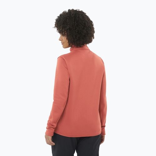 Bluza trekkingowa damska Salomon Essential Midwarm Fz tandoori spice