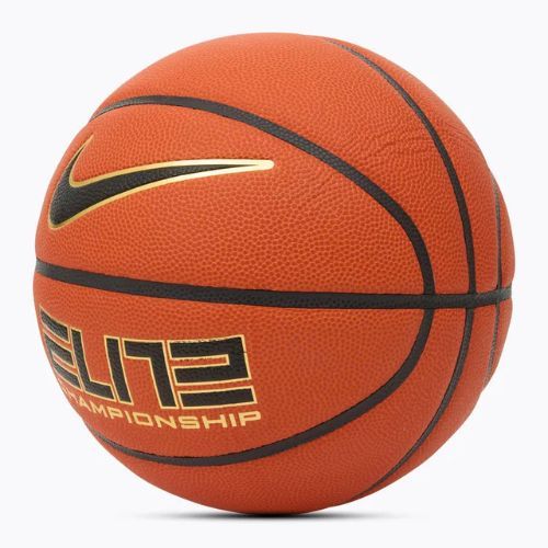 Piłka do koszykówki Nike Elite Championship 8P 2.0 Deflated amber court/black/metallic gold/black rozmiar 6