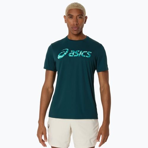 Koszulka tenisowa męska ASICS Match Seasonal Graphic Tee saxon green