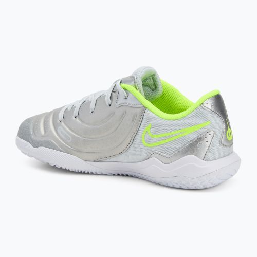 Buty piłkarskie dziecięce Nike Tiempo Legend 10 Academy IC metallic silver/black/volt