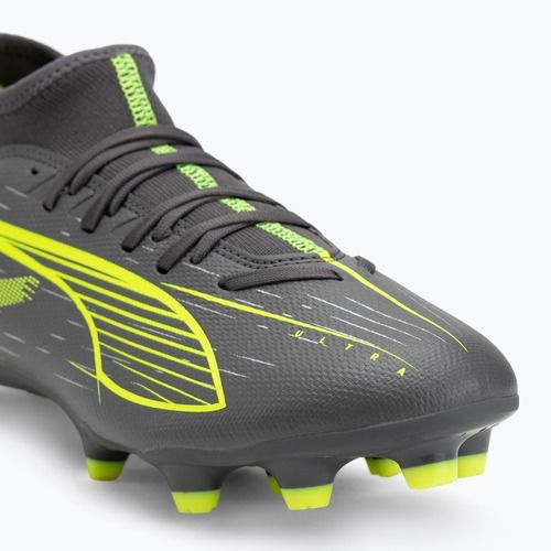 Buty piłkarskie męskie PUMA Ultra 5 Play+ FG/AG matte aged silver/yellow alert/puma aged silver