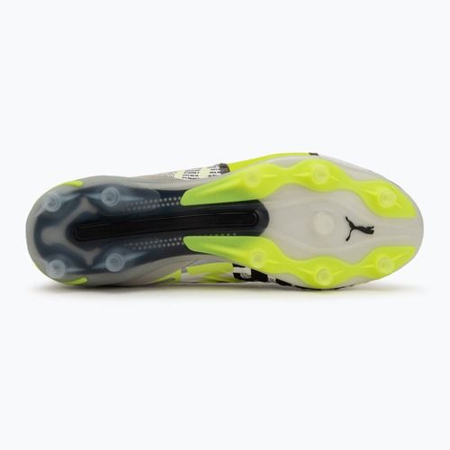 Buty piłkarskie męskie PUMA King Ultimate Forever FG/AG feather gray/electric lime/puma white/flat light gray