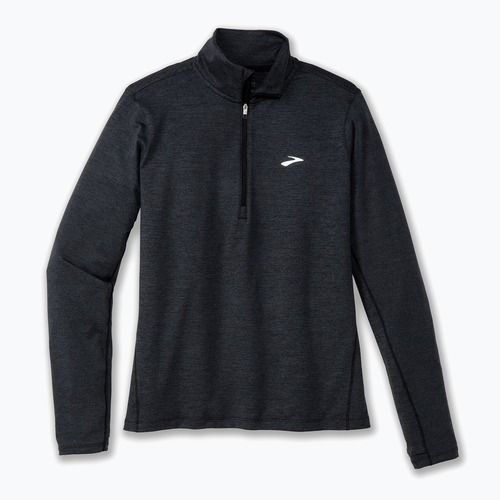 Longsleeve do biegania damski Brooks Dash 1/2 Zip 2.0 htr black