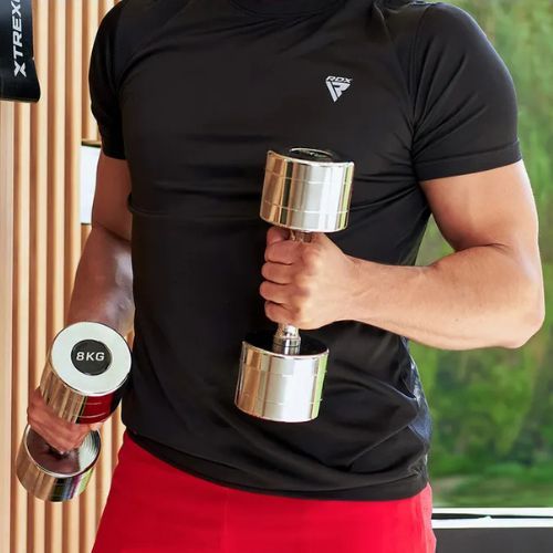 Hantle chromowane XTREXO 2x9 kg srebrny