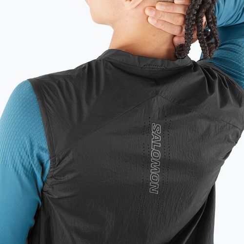 Bezrękawnik do biegania męski Salomon Sense Aero Wind deep black
