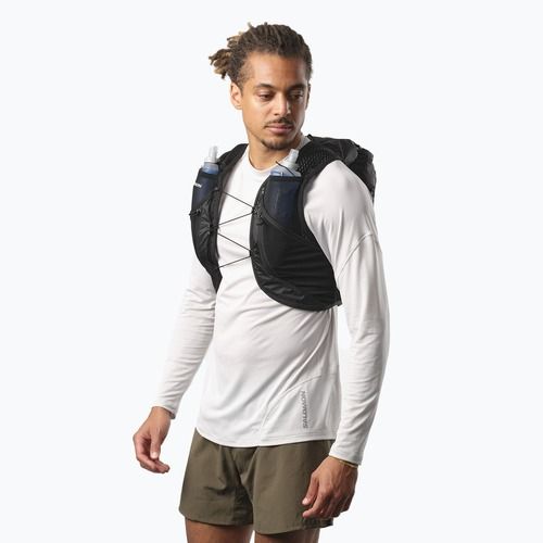 Kamizelka do biegania Salomon Active Skin 12 No Flasks black/metal