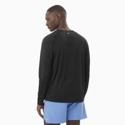Longsleeve do biegania męski Salomon SHAKEout Core deep black