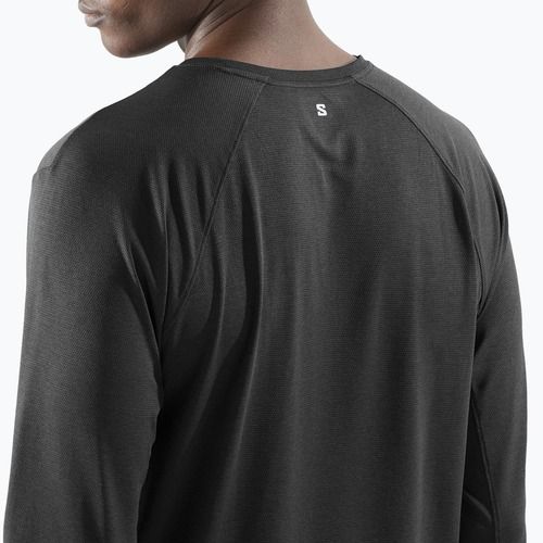 Longsleeve do biegania męski Salomon SHAKEout Core deep black