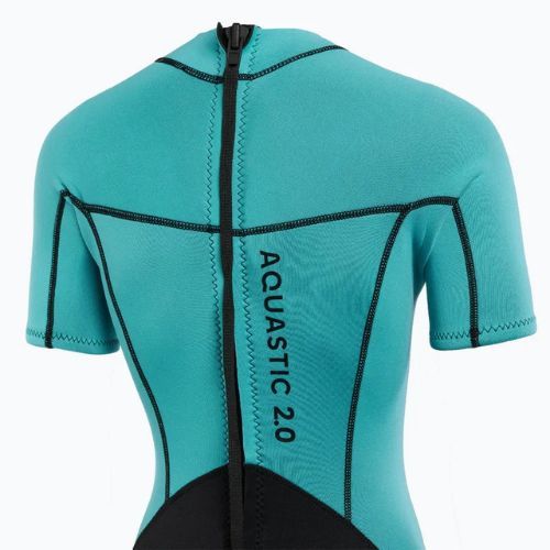 Pianka do pływania damska AQUASTIC Wavey WMNS 2 mm czarny/miętowy