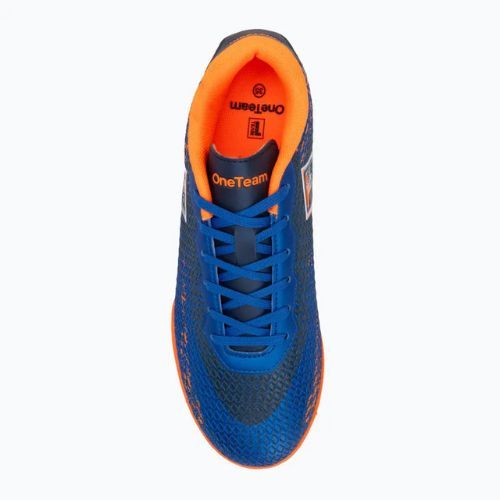 Buty piłkarskie dziecięce OneTeam Robero Teen IC granatowy/pomarańczowy