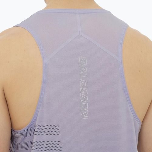 Koszulka do biegania męska Salomon Sense Aero Singlet GFX cosmic sky