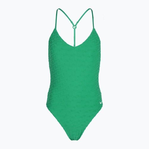 Strój pływacki jednoczęściowy damski Nike Swoosh Link Y-Back stadium green