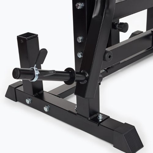 Ławka treningowa XTREXO BenchFit Max ze stojakiem i modlitewnikiem czarny