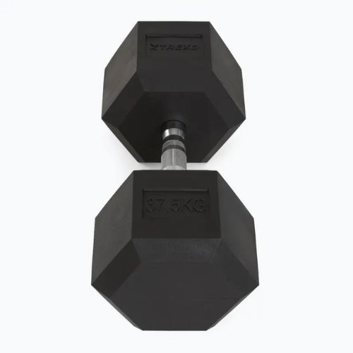 Hantel ogumowany XTREXO Hex 37,5 kg