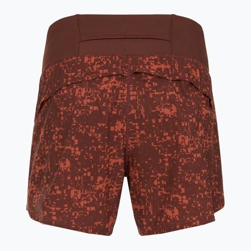 Spodenki do biegania damskie Brooks Chaser 5" run raisin glitch print
