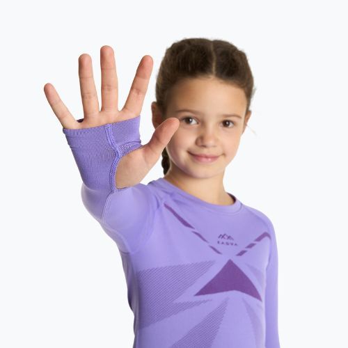 Komplet bielizny termoaktywnej dziecięcej KADVA ALPINESTEP THERMO LIGHT PLUS bezszwowy fioletowy