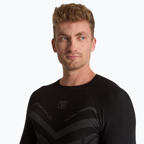 Bluza termoaktywna męska OneTeam ACHILL BAMBOO THERMO LIGHT PLUS bezszwowa czarny