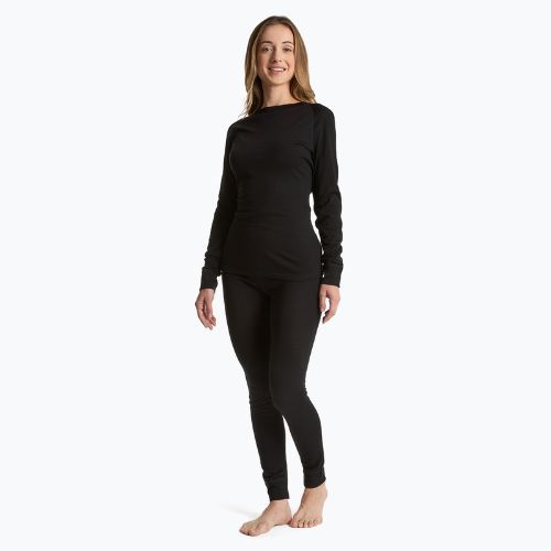 Spodnie termoaktywne damskie WOOLCANO 100% Merino PANT0542 czarny