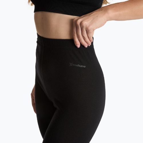 Spodnie termoaktywne damskie WOOLCANO 100% Merino PANT0542 czarny