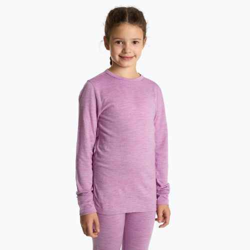 Komplet bielizny termoaktywnej dziecięcej WOOLCANO Merino 100% SET0683 fioletowy
