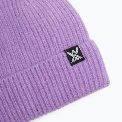 Czapka zimowa dziecięca WOOLCANO Merino 100% HAT0440 fioletowy