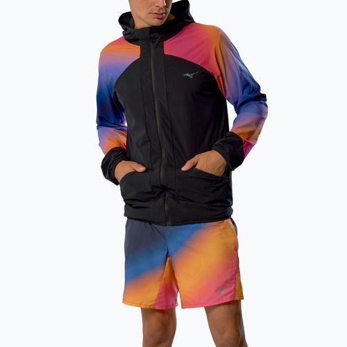 Kurtka do biegania męska Mizuno Active Alpha Hodded yuuyake