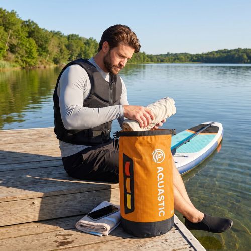 Worek wodoszczelny AQUASTIC Dry Bag 13 l Nylon/TPU pomarańczowy