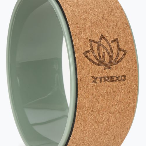 Obręcz do jogi XTREXO korkowa Flowheel 32 cm oliwkowy