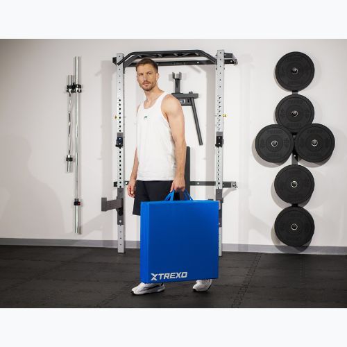 Materac gimnastyczny XTREXO składany 180 x  60 x 5 cm  niebieski