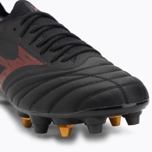 Buty piłkarskie męskie Mizuno Morelia Neo IV Beta Elite Mix SG black/morelia 40th red/black