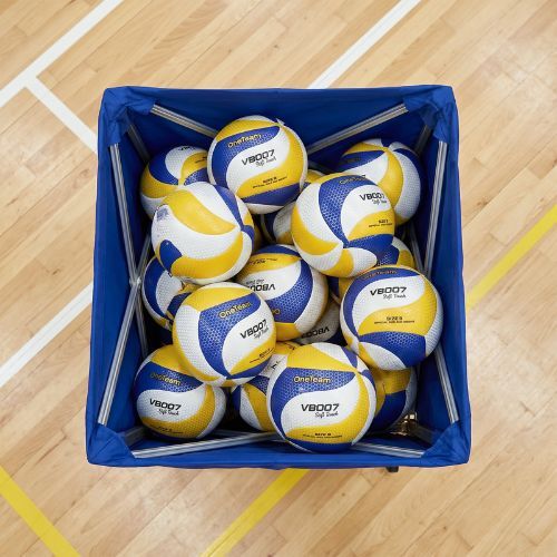 Wózek na piłki do siatkówki OneTeam Nest niebieski