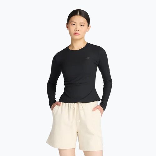 Longsleeve damski New Balance Micro-Rib black