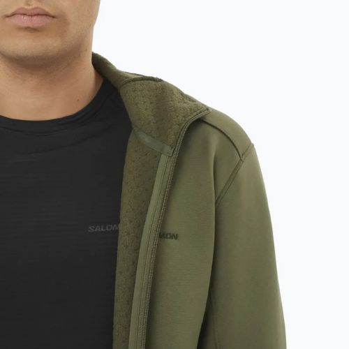 Bluza męska Salomon Outline Warm Fleece Full Zip grape leaf