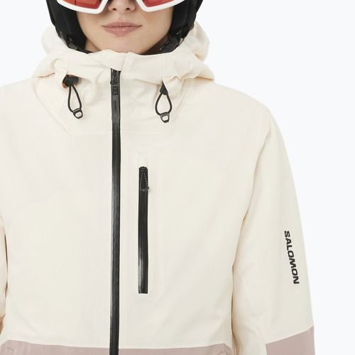 Kurtka narciarska damska Salomon Highland whisper white/etherea