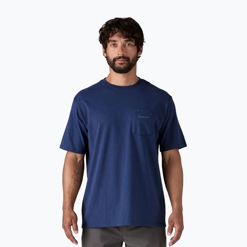 Koszulka męska Patagonia Boardshort Logo Pocket Responsibili clement blue