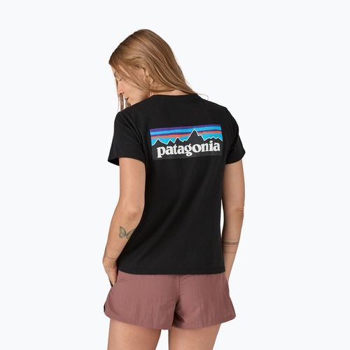 Koszulka damska Patagonia P-6 Logo Responsibili-Tee black