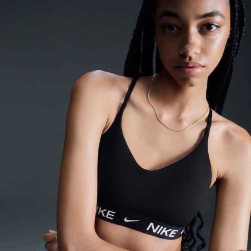 Biustonosz treningowy Nike Dri-Fit Indy Light Support black/black/white
