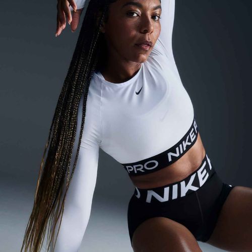 Spodenki damskie Nike Pro Sculpt High Waisted 3" Biker black/white