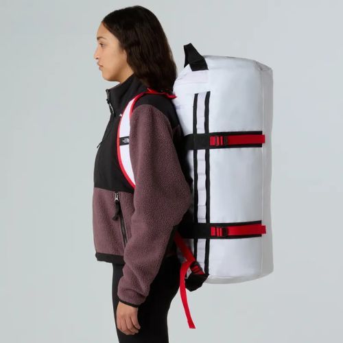 Torba podróżna The North Face Base Camp Duffel M 71 l white/black/elevation red