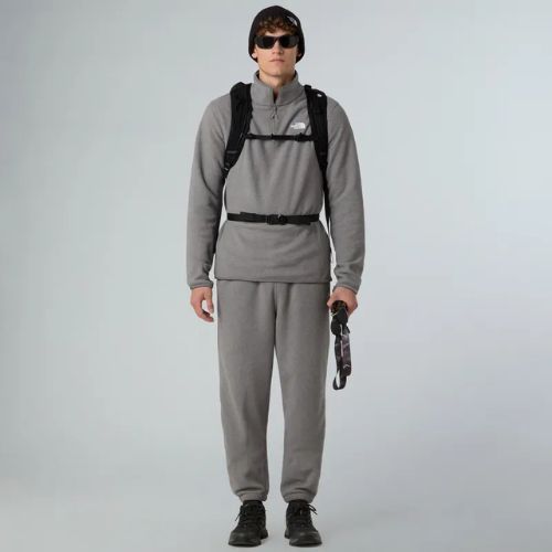 Bluza polarowa męska The North Face Glacier Fleece 1/4 Zip mid grey heather