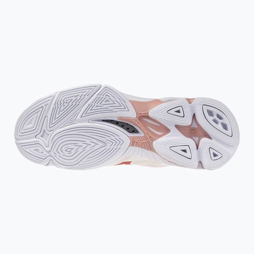 Buty do siatkówki damskie Mizuno Wave Lightning Pro Mid white/rose elegance/lava falls