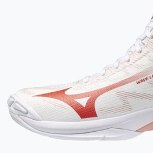 Buty do siatkówki damskie Mizuno Wave Lightning Pro Mid white/rose elegance/lava falls