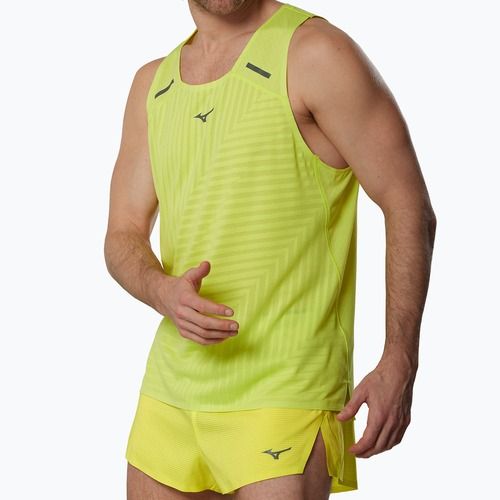 Koszulka do biegania męska Mizuno Tech Light Tank lightning yellow