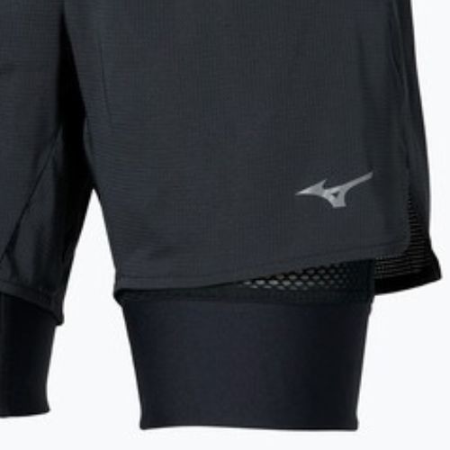 Spodenki do biegania damskie Mizuno Trail Multipocket 2in1 black