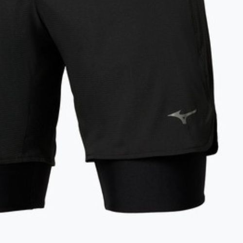 Spodenki do biegania męskie Mizuno Trail Multipocket 2in1 black