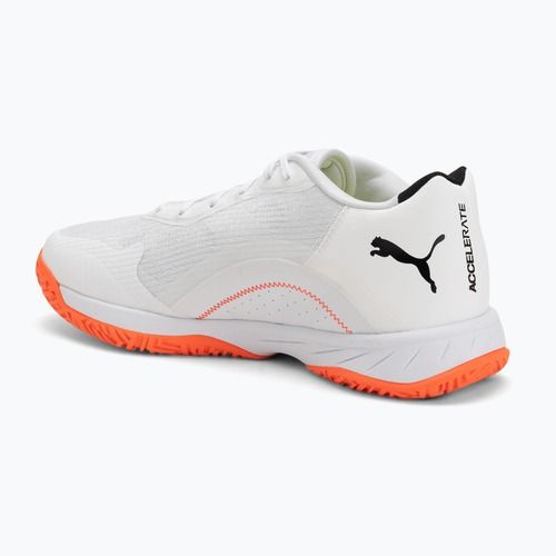 Buty do piłki ręcznej PUMA Accelerate Turbo 4 Game On puma white/glowing red/ultra blue